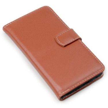 Imagem de Capa carteira couro caramelo para samsung m21s f415 - CELLWAY