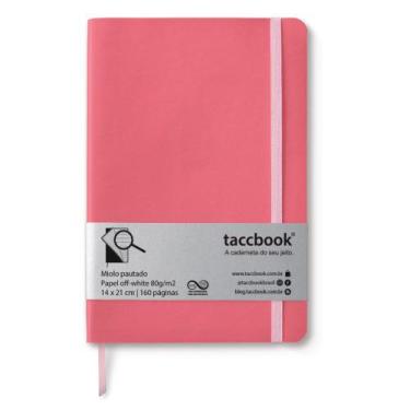 Imagem de Caderno Pautado taccbook Salmão 14x21 Flex