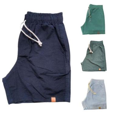 Imagem de Kit 4 Shorts Mauricinho Plus Size Fio Tinto Linho 3 Bolsos - C&C, Mari