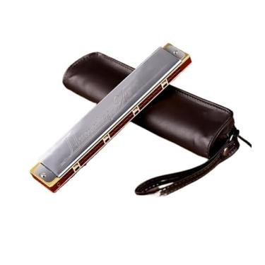 Imagem de Para Iniciantes harmônica Gaita De Nível De Desempenho Profissional Para Iniciantes Base De Níquel Banhada A Cobre Prateada Em Tom C