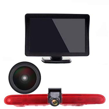 Imagem de Câmera de lente de 18 mm + monitor LCD TFT de 10 cm. Kit de substituição para câmera reversa de luz de freio HD para carro HD à prova d'água para Peugeot Partner 2 II Tepee Rifter 2008-2016/Berlingo 3