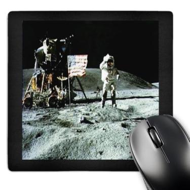 Imagem de 3dRose Mouse pad LLC 20 x 20 x 0,63 cm, foto de Apollo Moon Landing (mp_43821_1)