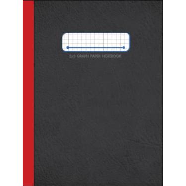Imagem de Black & Red 5x5 Graph Paper Notebook: 5 Squares per Inch Quad Ruled, Grid Paper Journal for Draw, Draft, Notes, Work, Study