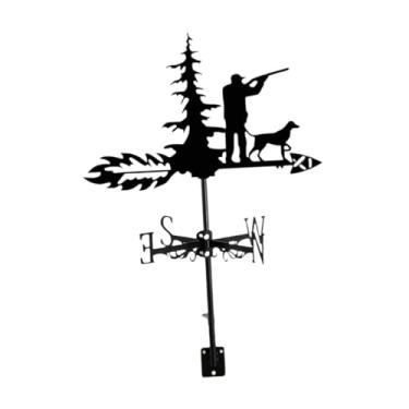 Imagem de Ｂｅｓｇａ Homem cão indicador de direção do vento garagem ferramenta medição vento metal palhetas para quintal telhado fazenda gazebo celeiro