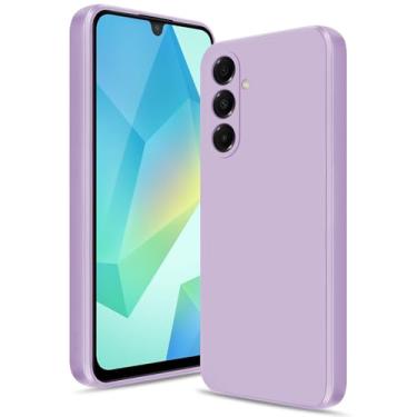 Imagem de Btstring Capa para Samsung Galaxy A16, capa de silicone macio com proteção de câmera atualizada, capa fina à prova de choque com forro de microfibra antiarranhões, roxa