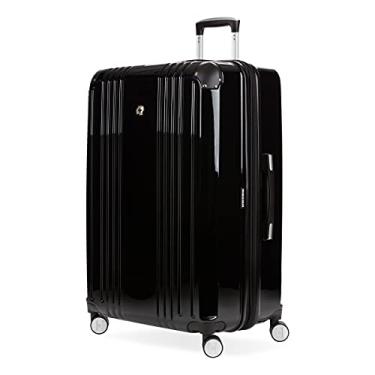 Imagem de Mala com rodas giratórias expansíveis SwissGear, Preto, Xadrez grande 68,5 cm