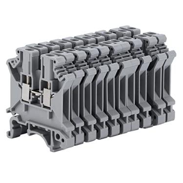Imagem de Bloco de Terminal de Montagem do Trilho DIN de 100pcs, Terminais de Fiação Universal, Conector de Cobre Com Isolamento ABS, 800V 32A, para Conexão Elétrica