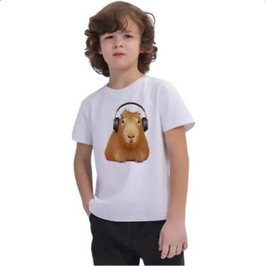 Imagem de Camiseta Infantil Capivara headfone - Alearts, 2