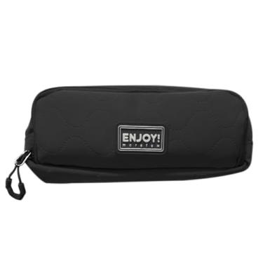 Imagem de Estojo Escolar 3 Compartimentos Bolso Rede Enjoy (Preto)