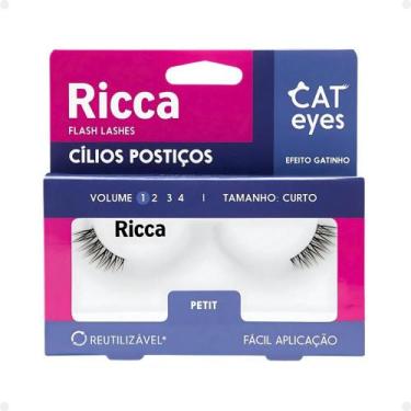 Imagem de Cílios Postiços Ricca Belliz Cat Eyes Petit Vol:1 Curto Cód.2698 - BEL