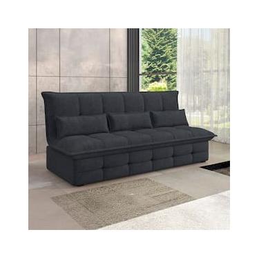 Imagem de Sofá-Cama 2 Lugares Luizzi Monalisa Revestido em Tecido Boucle Encosto Reclinável - 205cm de Largura