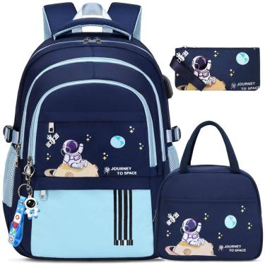 Imagem de Mochila ACESAK para crianças, meninos e meninas, com conjunto de lancheira