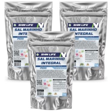 Imagem de Sal Integral Moído (Fino) Iodado 3kg 100% Integral De Mossoro