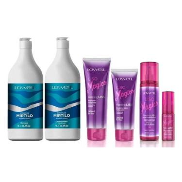 Imagem de Kit Extrato de Mirtilo Shampoo + Condicionador 1 Litro + Kit Completo 