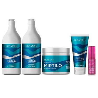 Imagem de Kit Extrato de Mirtilo Shampoo + Condicionador 1 Litro + Máscara 450 g