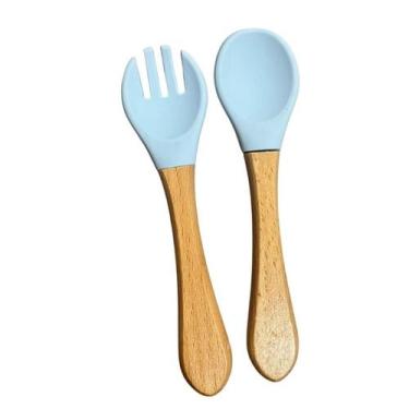 Imagem de Conjunto de Talheres para Mãe e Bebê Garfo e Colher para Alimentação I