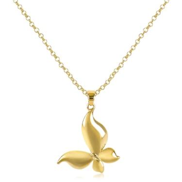 Imagem de Colar com pingente de coração de águia e lua crescente, Ás de espadas, sol e lua, coruja, estrela-do-mar, borboleta e coração, Love You To The Moon and Back, Colar com pingente de lua e estrela de