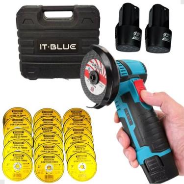 Imagem de Mini Lixadeira Esmerilhadeira Angular 2 Baterias Recarregável Profissi