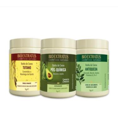 Imagem de Kit Cronograma Capilar Bioextratus 3 Máscaras 1kg (Jaborandi, Tutano, 