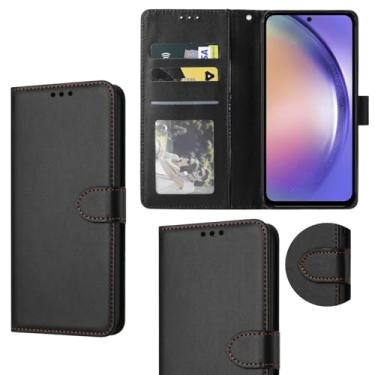 Imagem de Capa Capinha Carteira Flip Couro Compatível Samsung Galaxy A54 Premium (PRETO)