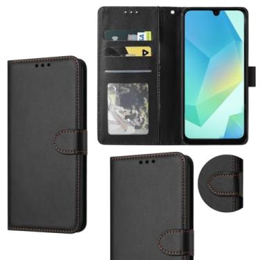 Imagem de Capa Capinha Carteira Flip Couro Compatível Samsung Galaxy A16 Premium (PRETO)