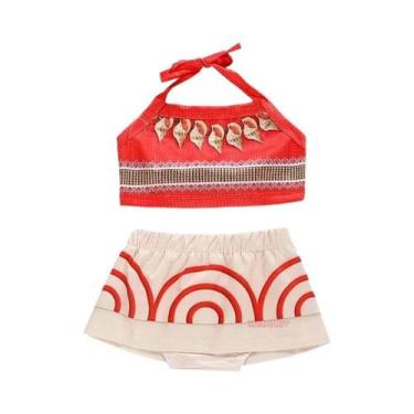 Imagem de Fantasia de Cosplay da Moana para Meninas - Vestido de Anime Infantil,