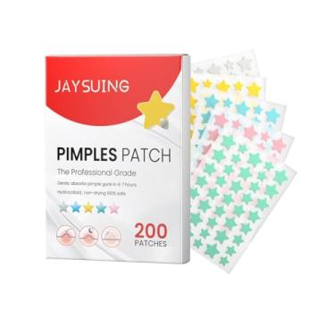 Imagem de Uilita Face Care Patch Cosmetics - Adesivo hidrocolóide para acne e espinhas para cobrir espinhas e manchas no rosto e na pele (PACOTE DE 200 PEÇAS)(Star Shape(200pcs))