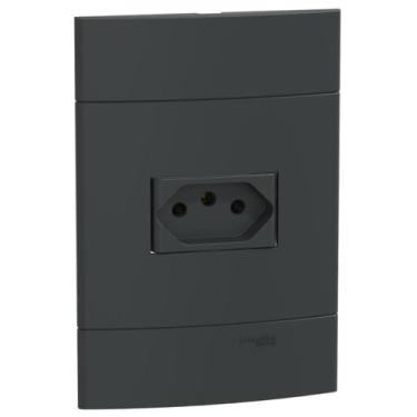 Imagem de Conjunto de tomada 10a grafite up schneider