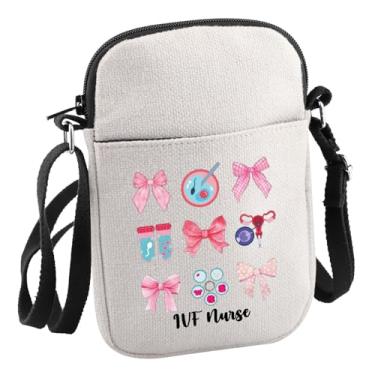 Imagem de Coquette Bows IVF Nurse Crossbody Bag IVF Theme Gift Obstetrícia e Ginecologia Enfermeira Presente, Ivf Nurse Cb