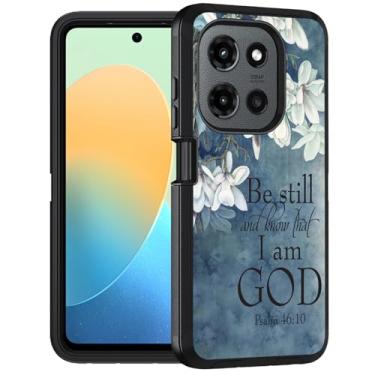 Imagem de FQTBCEARI Capa para Motorola Moto G 5G 2025 / Moto G Play 5G 2025, capa protetora de corpo inteiro à prova de choque de grau militar para Moto G 5G 2025, citação versículo da Bíblia Salmo 46:10