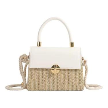 Imagem de Bolsa Pequena Palha Sintética Feminina Versatil Passeio Chic - Alwy