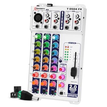 Imagem de MESA DE SOM TARAMPS T 0504 STEREO FX MULTICOLOR - 5 CANAIS DE ENTRADA