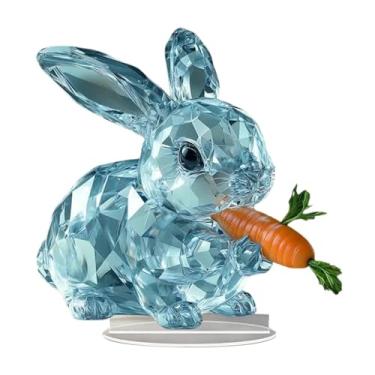 Imagem de rockible Decoração de animais acrílico decoração de festa 2d sinais planos ornamento de peça central para lareira de canto de férias de escritório, Coelhinho