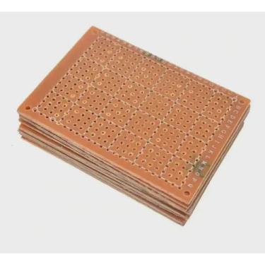 Imagem de Placa Circuito Impresso Pcb Fenolite Perfurada 5x7 10 peças