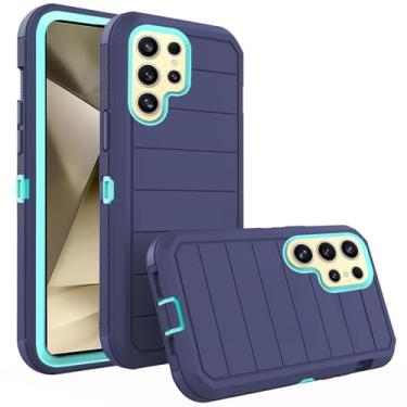 Imagem de Asuwish Capa de celular para Samsung Galaxy S24 Ultra 5G, capa de celular híbrida à prova de choque de grau militar, acessórios para celular S24Ultra 24S S 24 24Ultra feminino masculino azul