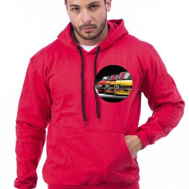 Imagem de Moletom Personalizado Chevete Com capuz - Hard Seven, Vermelho, G