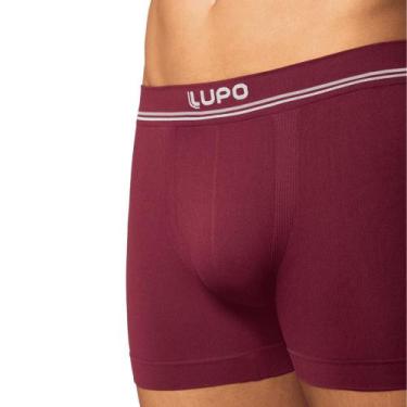 Imagem de Cueca Lupo Boxer Microfibra Sem Costura 436-004, Vinho, M