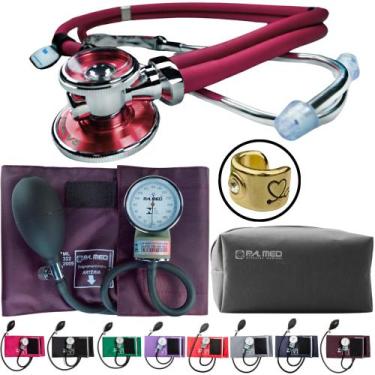 Imagem de Kit Aparelho Pressao Esfigmo Aneroide Estetoscopio Rappaport - Love Sa