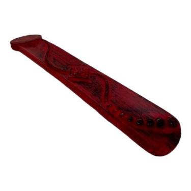Imagem de Incensário Régua 27 cm Universal Vermelho e Preto Resina - Lua Mística