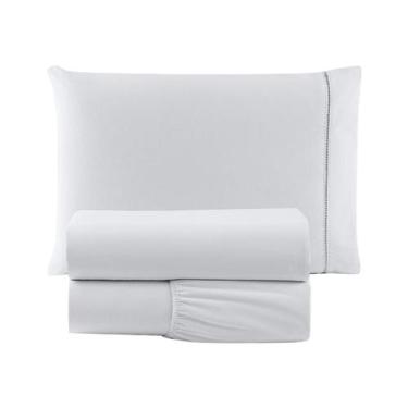 Imagem de Lençol Solteiro 3 Peças 400 Fios Cama Box Ponto Palito - COTRIM CONFEC