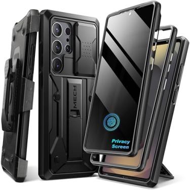 Imagem de TONGATE Capa Para Samsung Galaxy S24 Ultra, [Com Protetor De Tela E Capa Deslizante Para Câmera] [2 Molduras Frontais] Capa De Celular S24 Ultra À Prova De Choque De Nível Militar Com Suporte E Cli