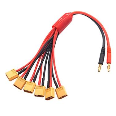 Imagem de Share Goo 4.0mm Banana Plug to 6X XT60 Male Parallel Adapter Charger Lead Cable for RC Quadcopter Airplane Car Lipo Battery