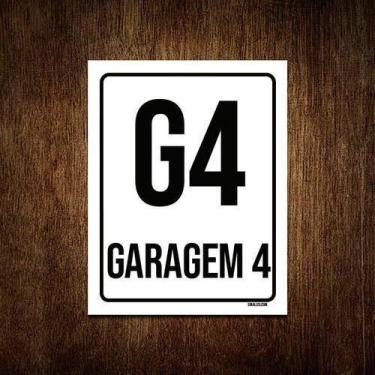 Imagem de Kit 5 Placas Sinalização Ambiente Indicativo G4 Garagem 4 - Sinalizo.C