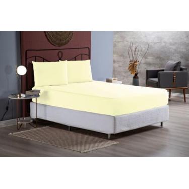 Imagem de Lençol Com Elástico King Size 100% Algodão 200 Fios Macio 3p - Toda Su