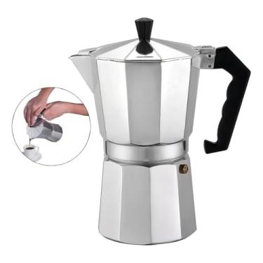 Imagem de Cafeteira Italiana Expresso de Aluminio com Alça para 6 Cafézinhos, Prata, 300 ml Premium