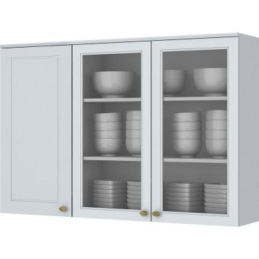 Imagem de Armário Aéreo Henn 120Cm 3 Portas Americana Branco