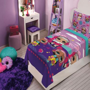 Imagem de Jogo De Cama Lepper Solteiro Microfibra Lol 03 Pçs Lilás