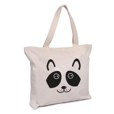 Imagem de Sacola Ecobag Personalizada Algodão 100% Reciclado - "guaxinim"