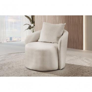 Imagem de Poltrona Redonda Para Sala Califórnia boucle Nude 400