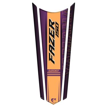 Imagem de Adesivo Faixa Gravata Resinado Tanque Moto Fazer 150 Laranja Laranja